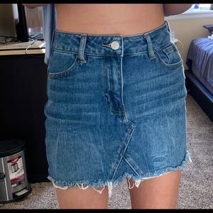 blue jeans skirt from pacsun